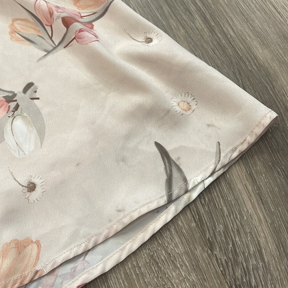 Simple Retro Giselle Tulip floral print midi Dress sz large L - Picture 13 of 13